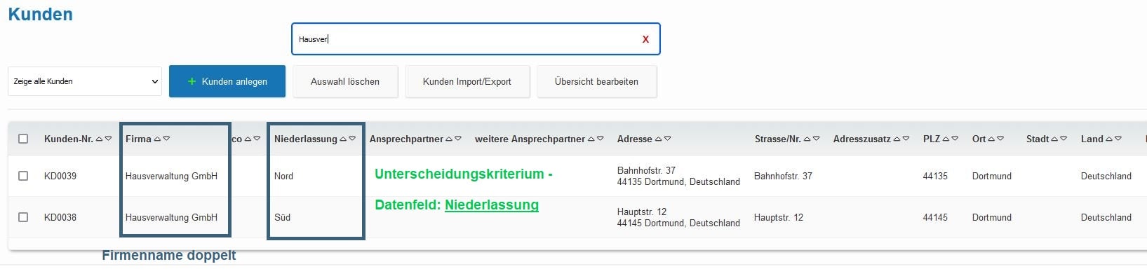 Kundenstammdaten